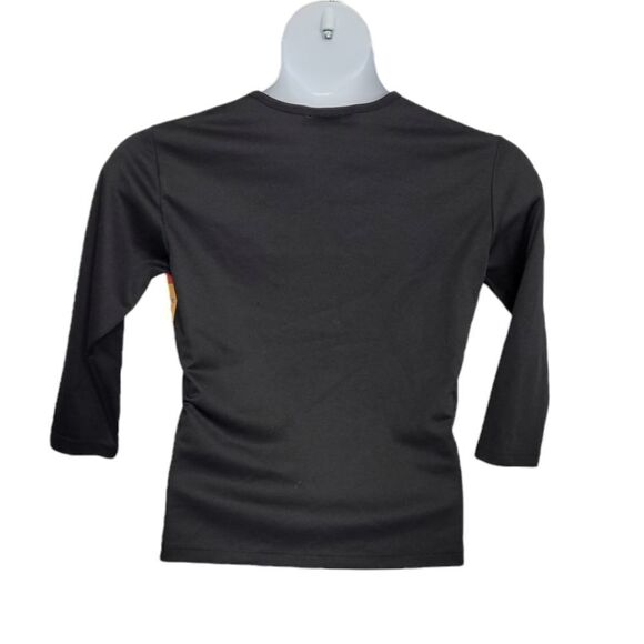 Y2K Asian dragon 3/4 sleeve fitted tee shirt top S - Picture 3 of 8